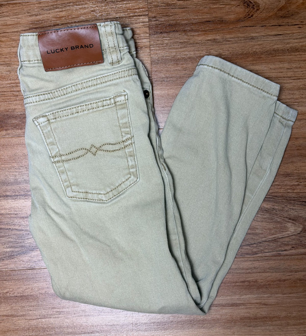 Lucky Brand Toddler Boys Khaki Stretch Twill Pants Slim Fit Tan - Size 4T